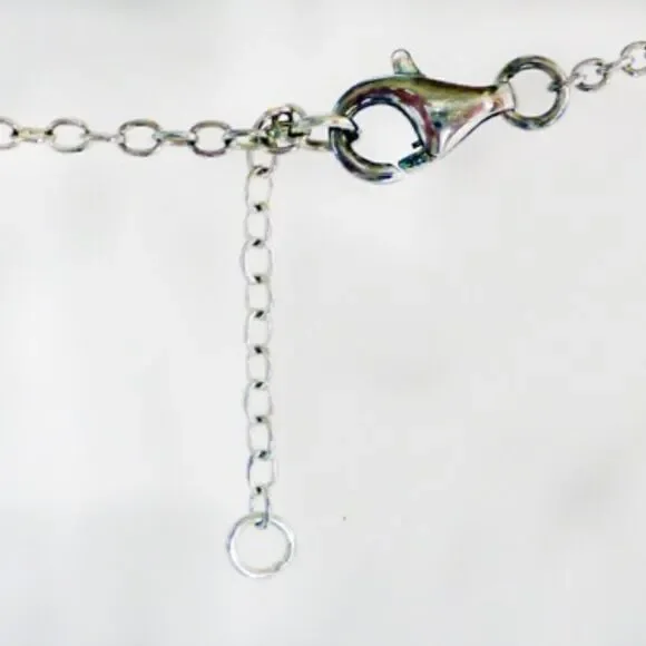 STERLING SILVER PINK SAPPHIRE PENDANT NECKLACE NEW - Picture 5 of 5